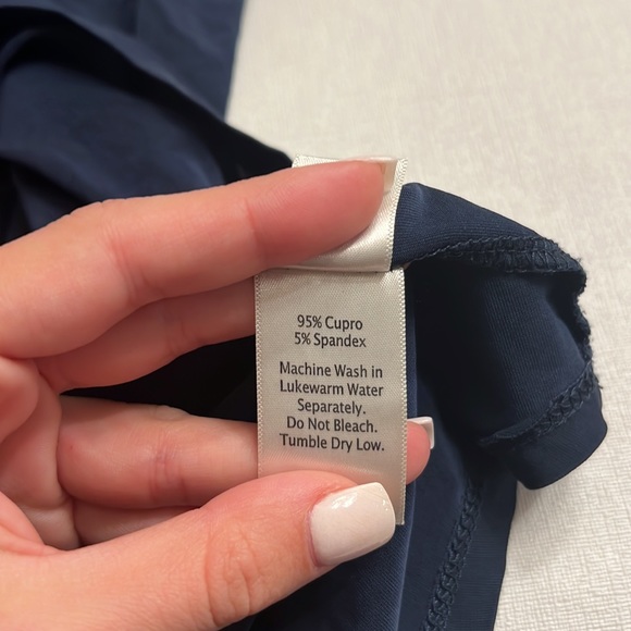 Ecru Navy Cold Shoulder Short Sleeve Top - Picture 6 of 6